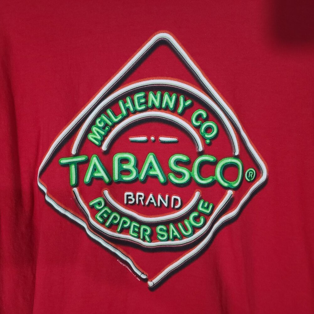 Vintage 2000 Tabasco Pepper Sauce Men's XL Red T-Shirt Y2K - Picture 2 of 6